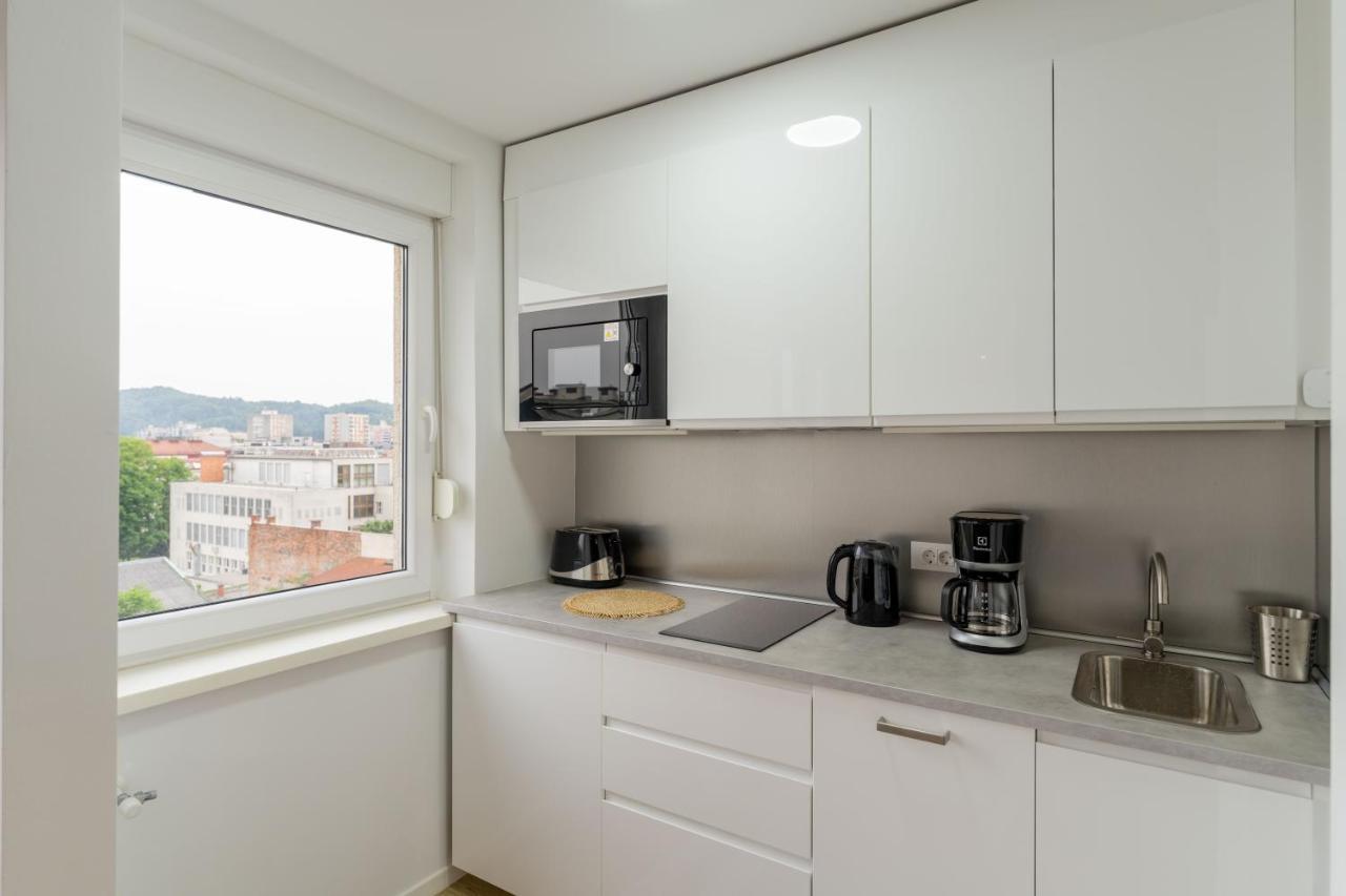 Elegant Tour As Studio Gilly With Open Views And A Balcony In The Center Λιουμπλιάνα Εξωτερικό φωτογραφία